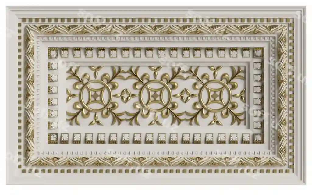 Klassik shift kesson 3D renderlash | Classic ceiling caisson 3d rendering