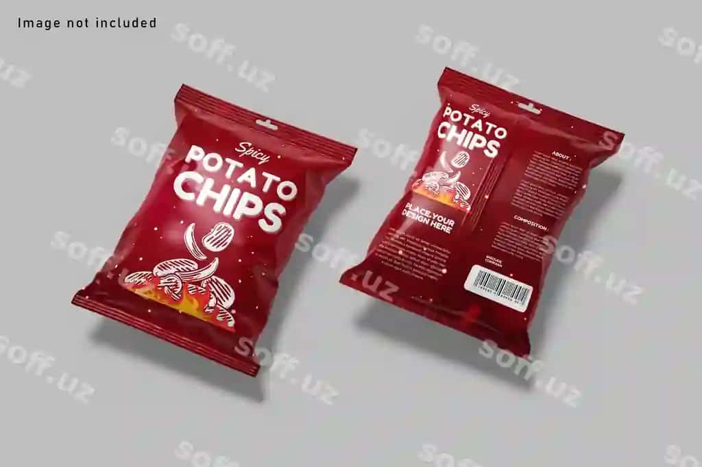 Snack po'ch plastik po'ch mockup | Snack pouch plastic bag mockup
