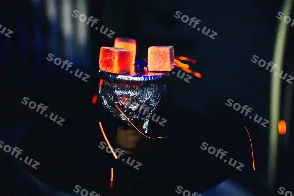 Issiq ko'mir foliya miskar nargile tuzdagi duvchi tutun ishlatish | Hot coals foil bowl hookah tobacco smoking
