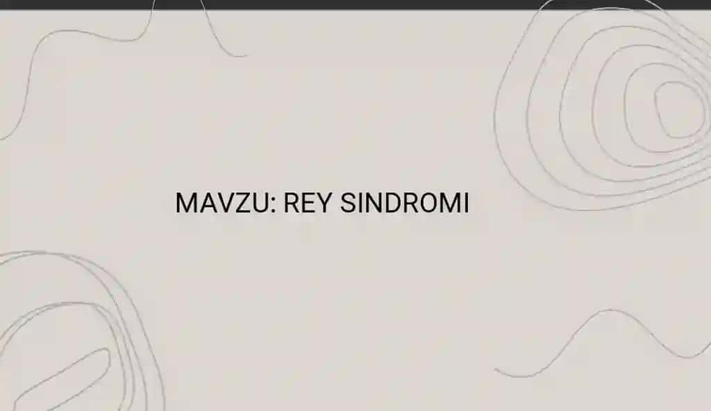 Rey sindromi