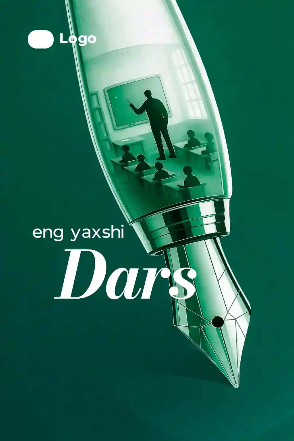 O'quv markazlar uchun universal poster shablon
