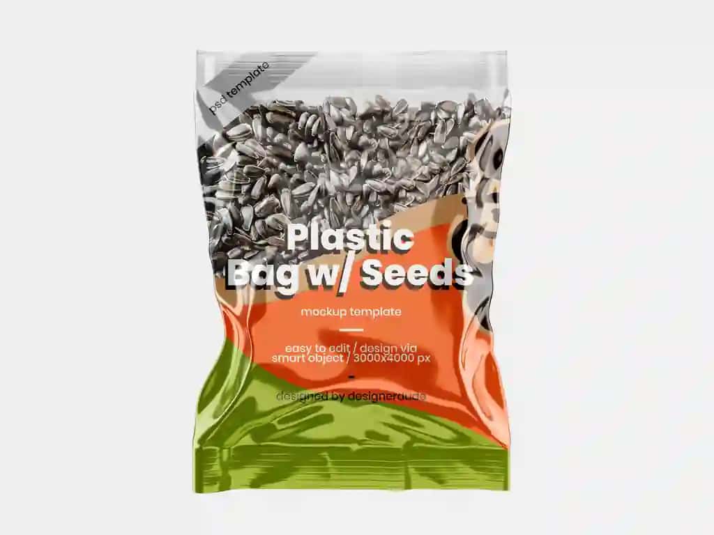 Urug'larni qadoqlash maketi | Seed packaging mockup