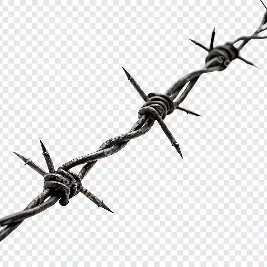 Zanglagan tikanli simli panjara metall tikanlar o'tkir uchlarni o'rash xavfsizligi | Rusty barbed wire fence metal spikes sharp points entanglement security