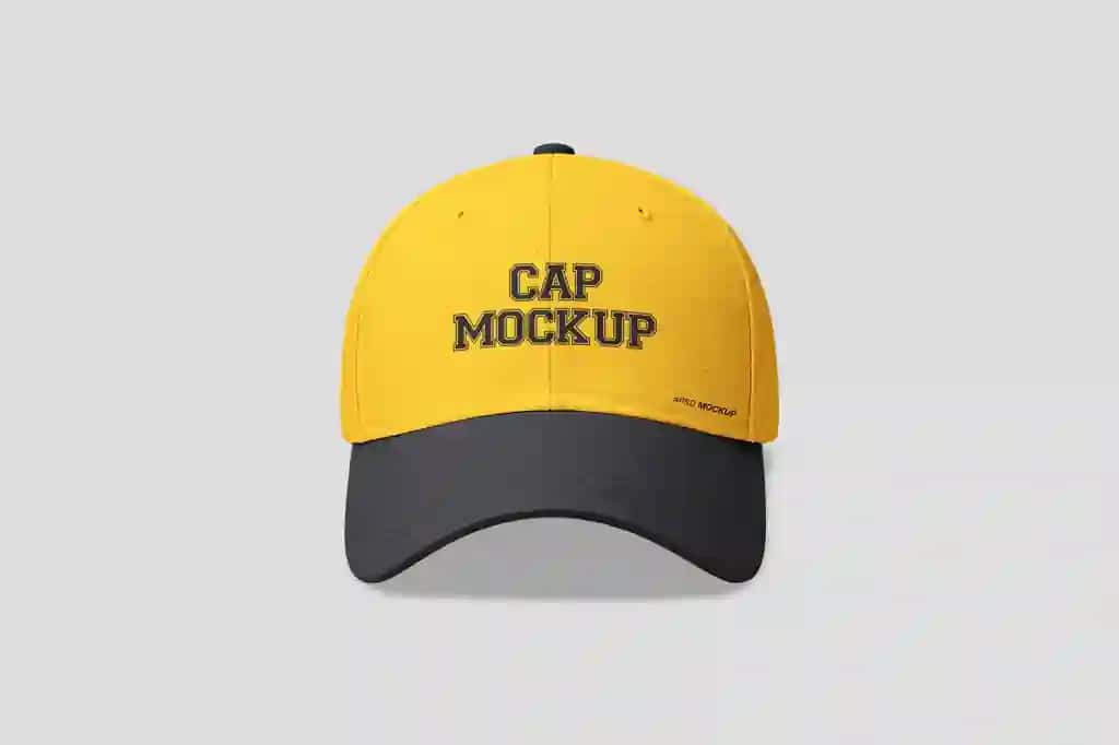 Ikki rangli beysbol kepkasi maketi | Two tone baseball cap mockup