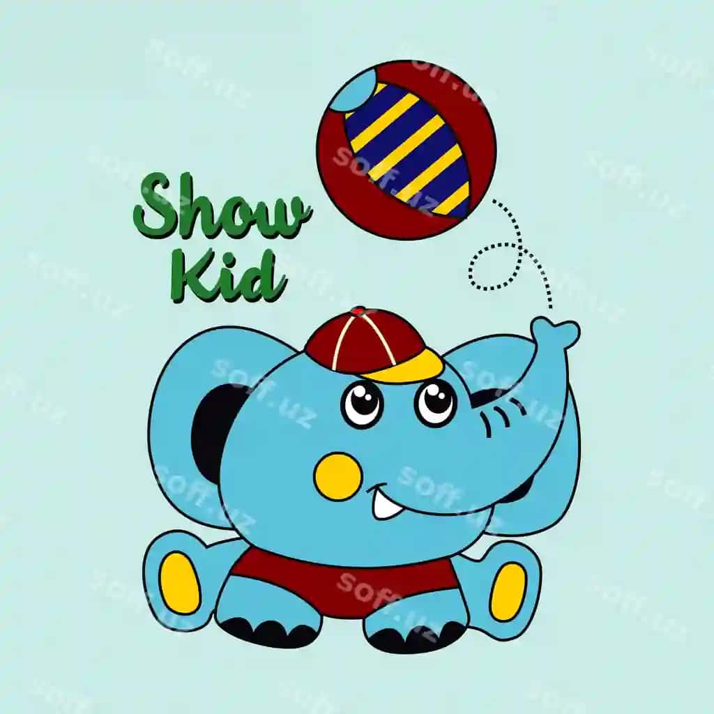 Chiroyli fil to'p o'yin dizayn karykatur vektor illustratsiyasi | Cute elephant playing ball design cartoon vector illustration