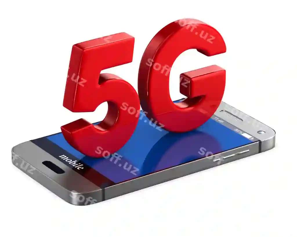 5G telefon oq fonda ajraltirilgan 3D illustratsiya | 5g phone white background isolated 3d illustration 2