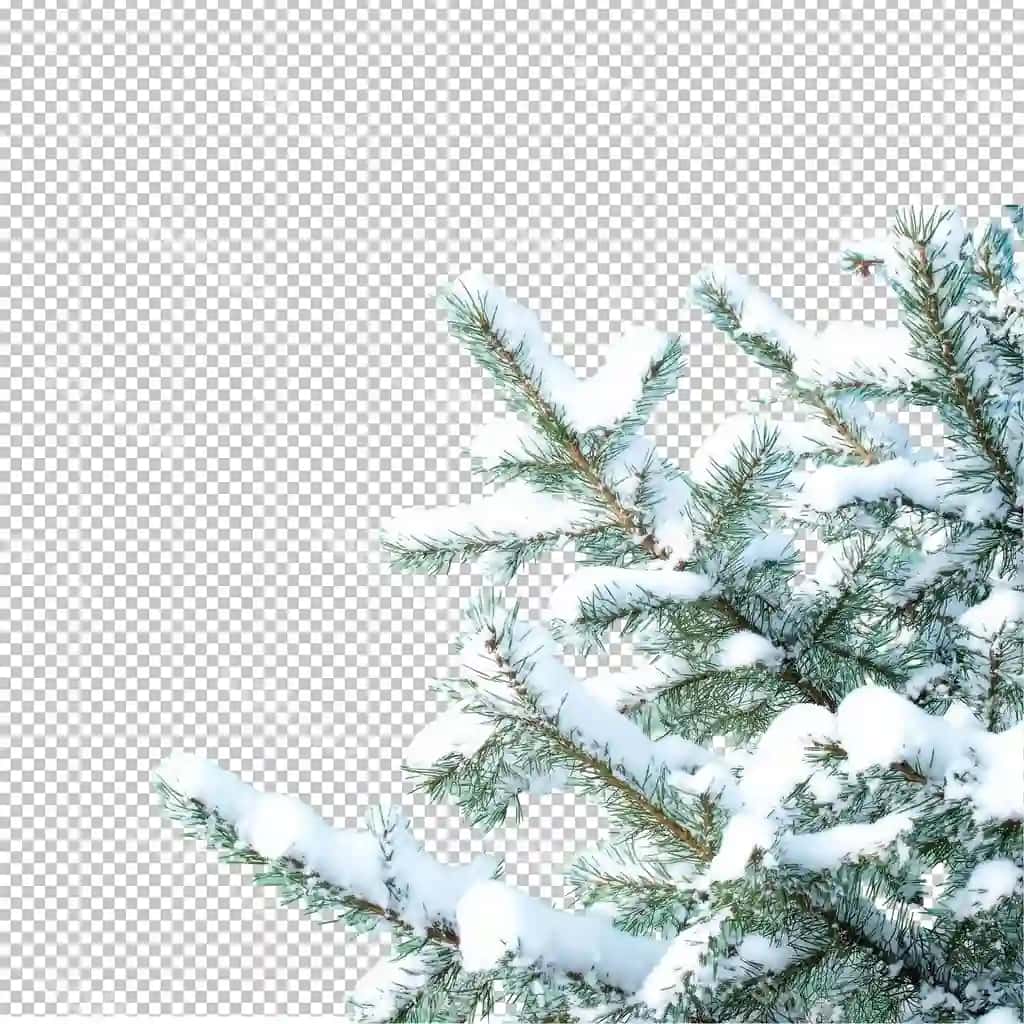 Chinar daraxti qor bilan | Pine tree with snow