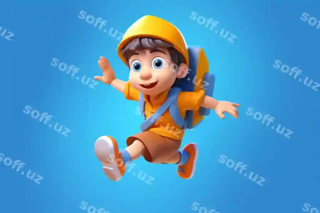 Yaqin surat karyakatur qahramoni rucak kiyib generative ai | Close up cartoon character wearing backpack generative ai