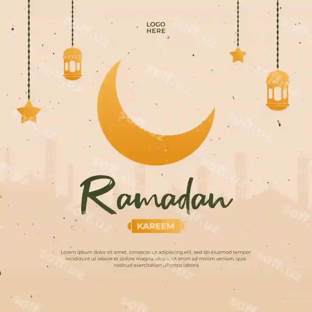 Gradiyent Ramazon kamoyon Hayit muborak bayram orqa fonda dizayni | Gradient ramadan kareem eid mubarak celebration background design