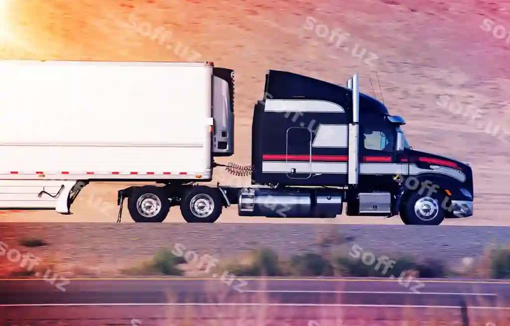 Tez yuradigan yarim yuk mashinasi | Speeding semi truck