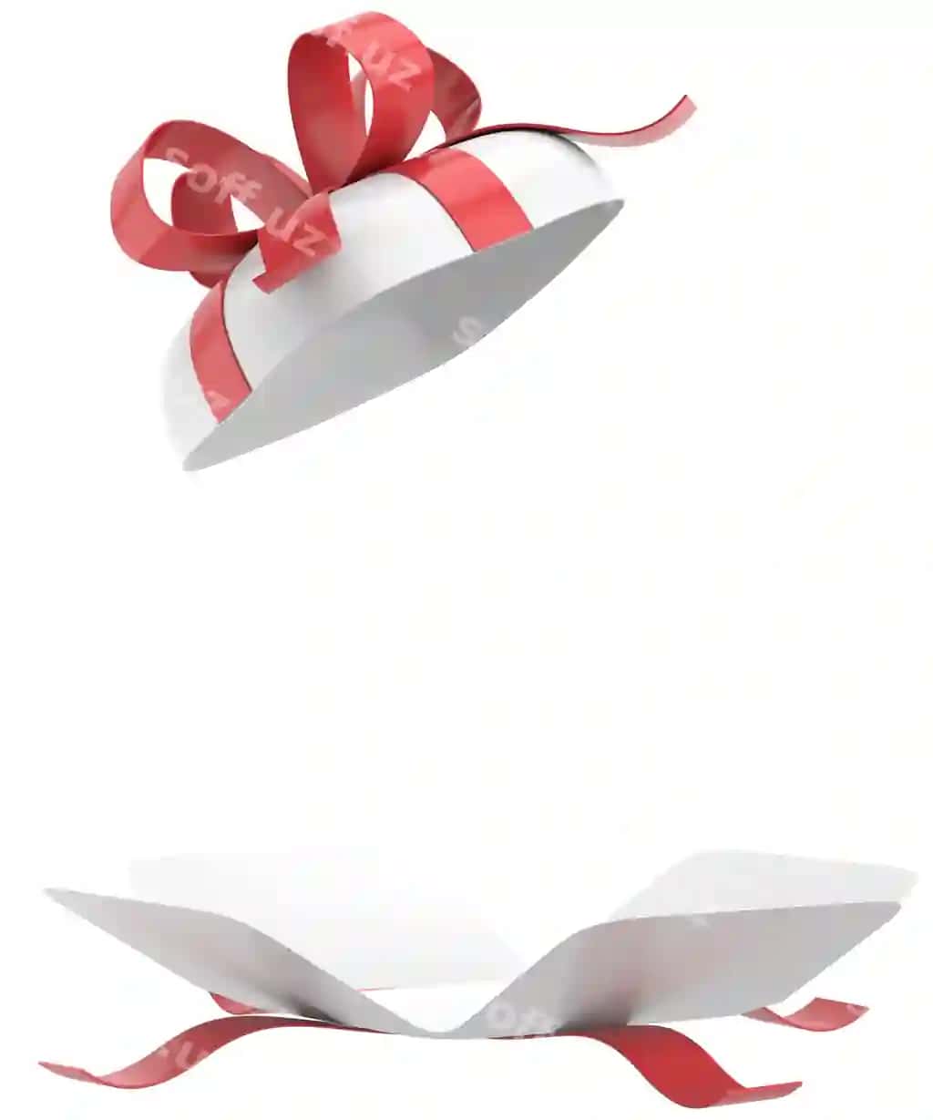 Ochilgan sovg'a qutisi 3d sovg'a qutisi 3d illustratsiya | Opened gift box 3d gift box 3d illustration