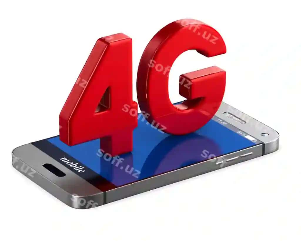 4g telefon oq fon yorugʻligi orqali ajratilgan 3d illustratsiya | 4g phone white background isolated 3d illustration
