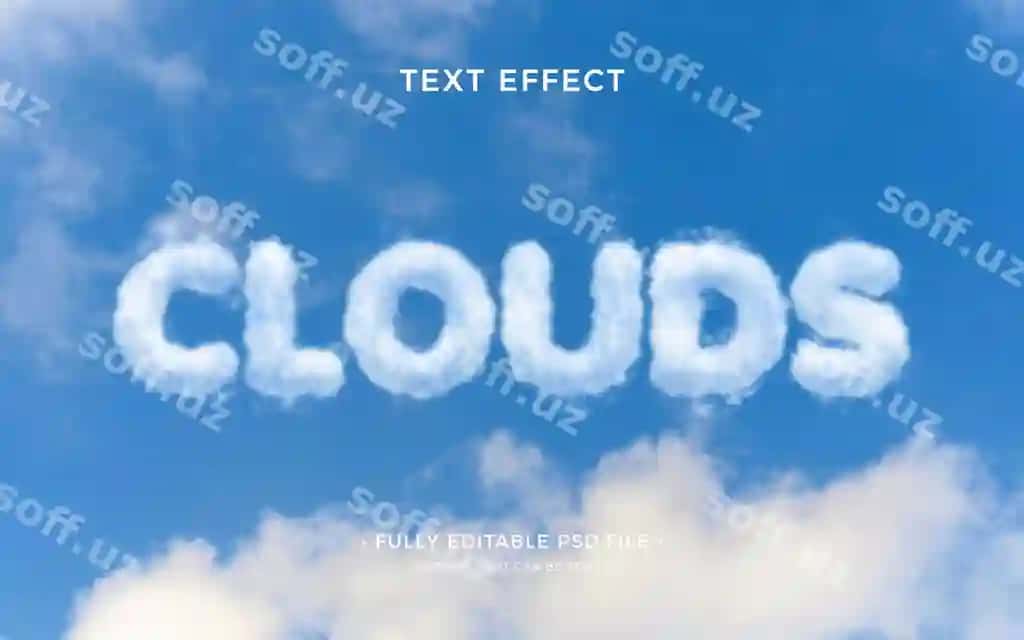 Bulutlar matn effekti | Clouds text effect