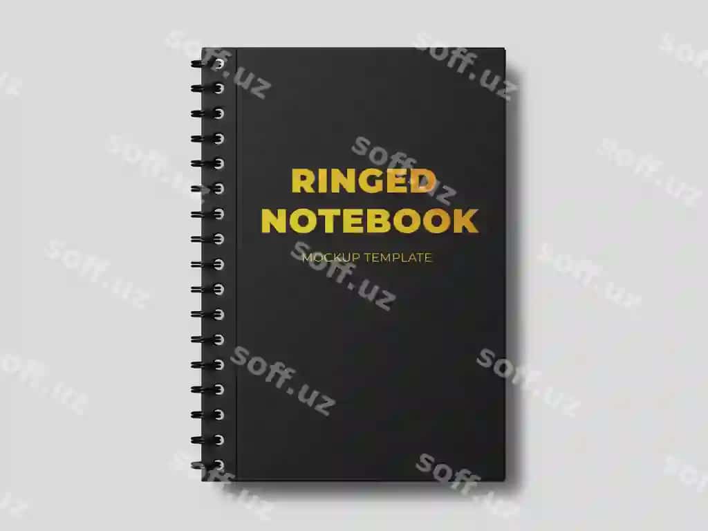 Halqali daftar maket shabloni | Ringed notebook mockup template