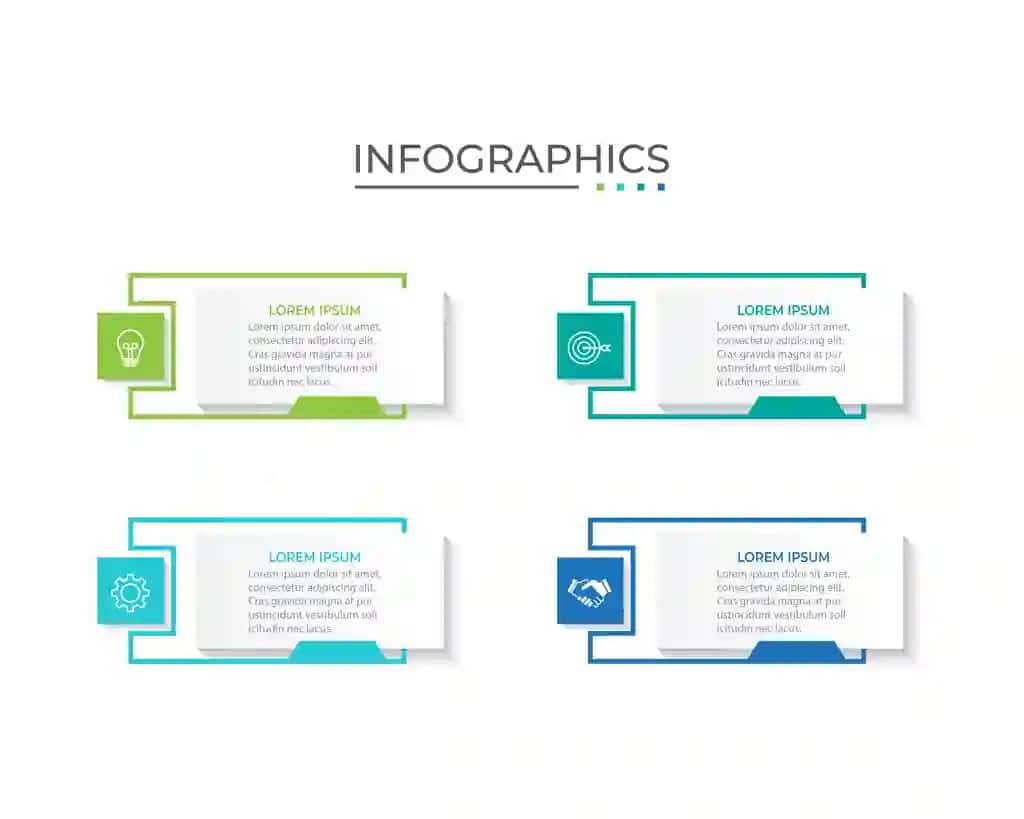 Taqdimot biznes infografik shablon 4 variant vektor bilan | Presentation business infographic template with 4 options vector