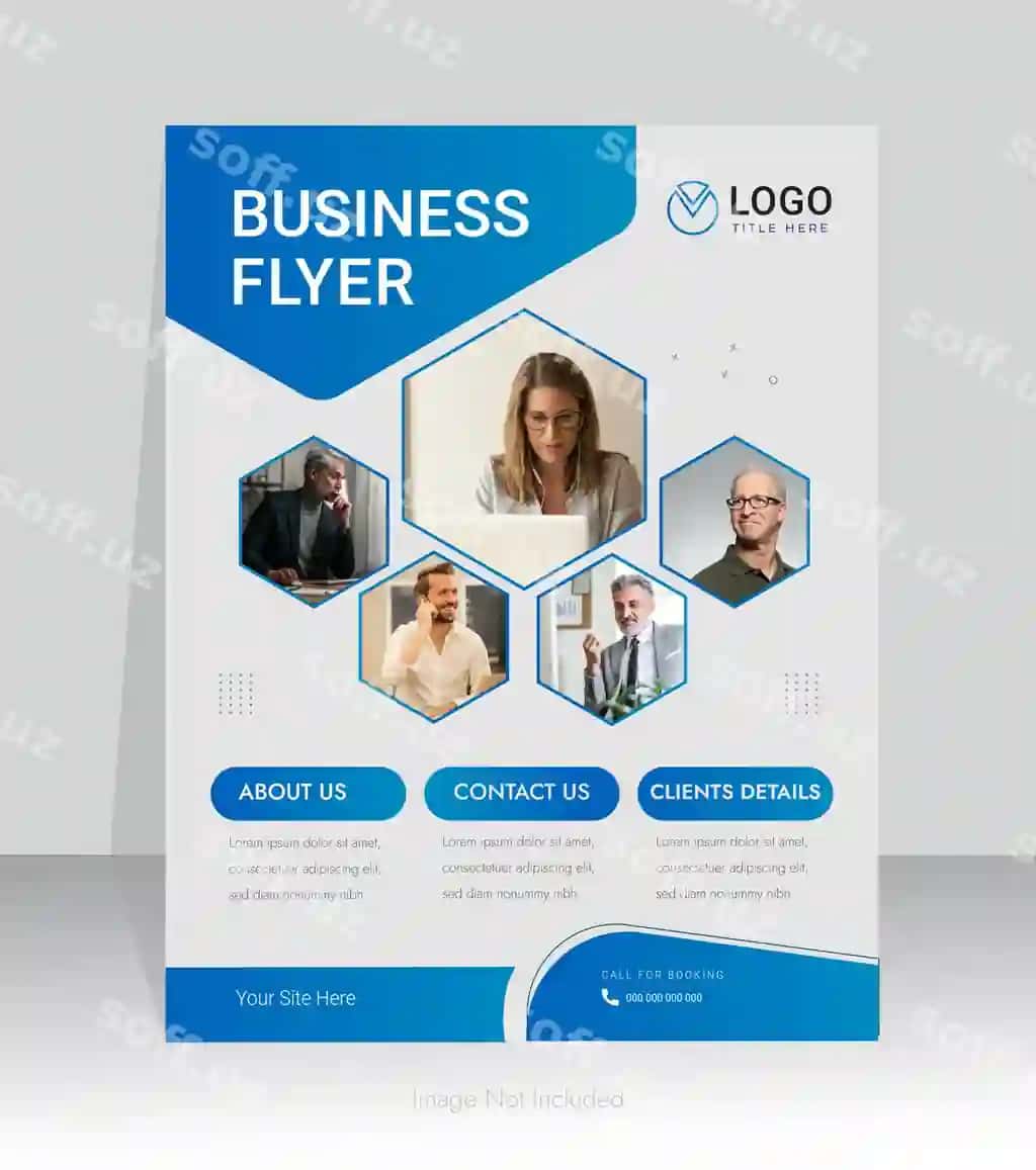 Biznes flyer uchun varaqning qoplashi banneri | Business flyer cover page banner
