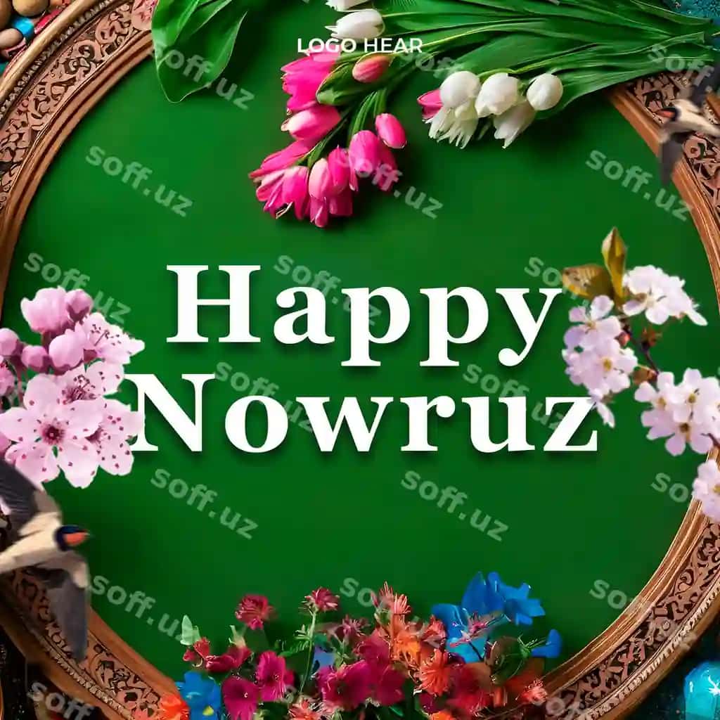 Baxirli Navruz bayrami uchun PSD post | Happy nowruz holiday psd post