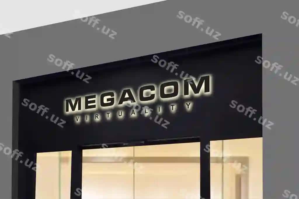 3d logo namunasi zamonaviy fassada belgi | 3d logo mockup modern facade sign