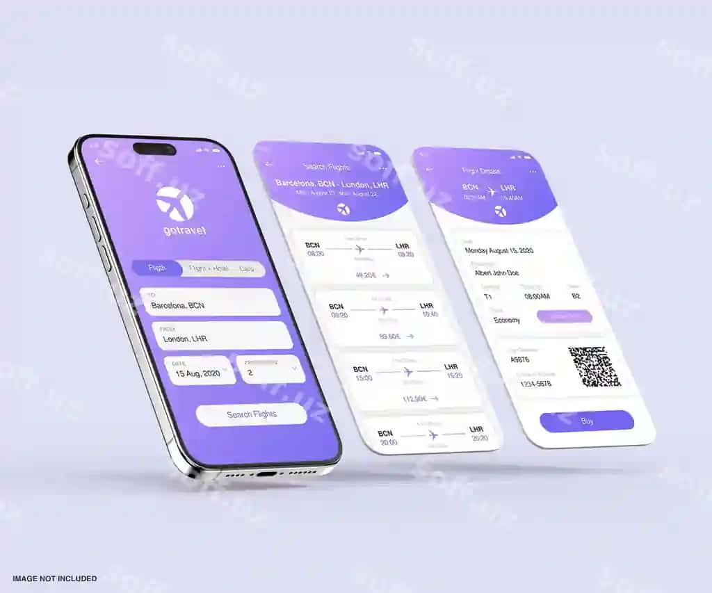 Mobil ilova ekranining maketi | Mobile app screen mockup