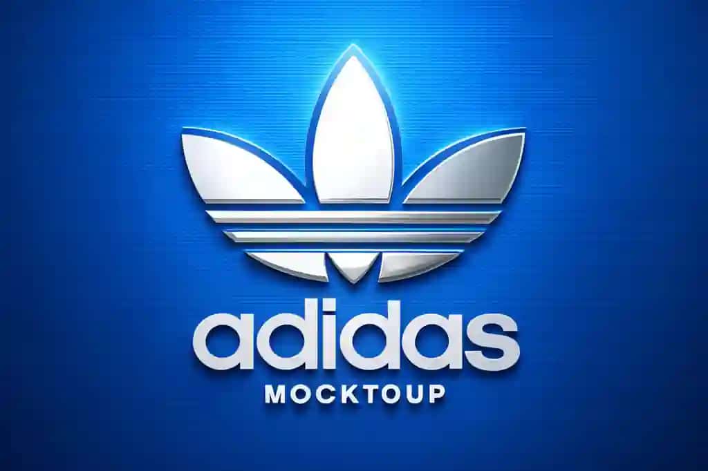 Devor belgisi kompaniyasining 3D logotipi maketi dizayni | Wall sign company 3d logo mockup design