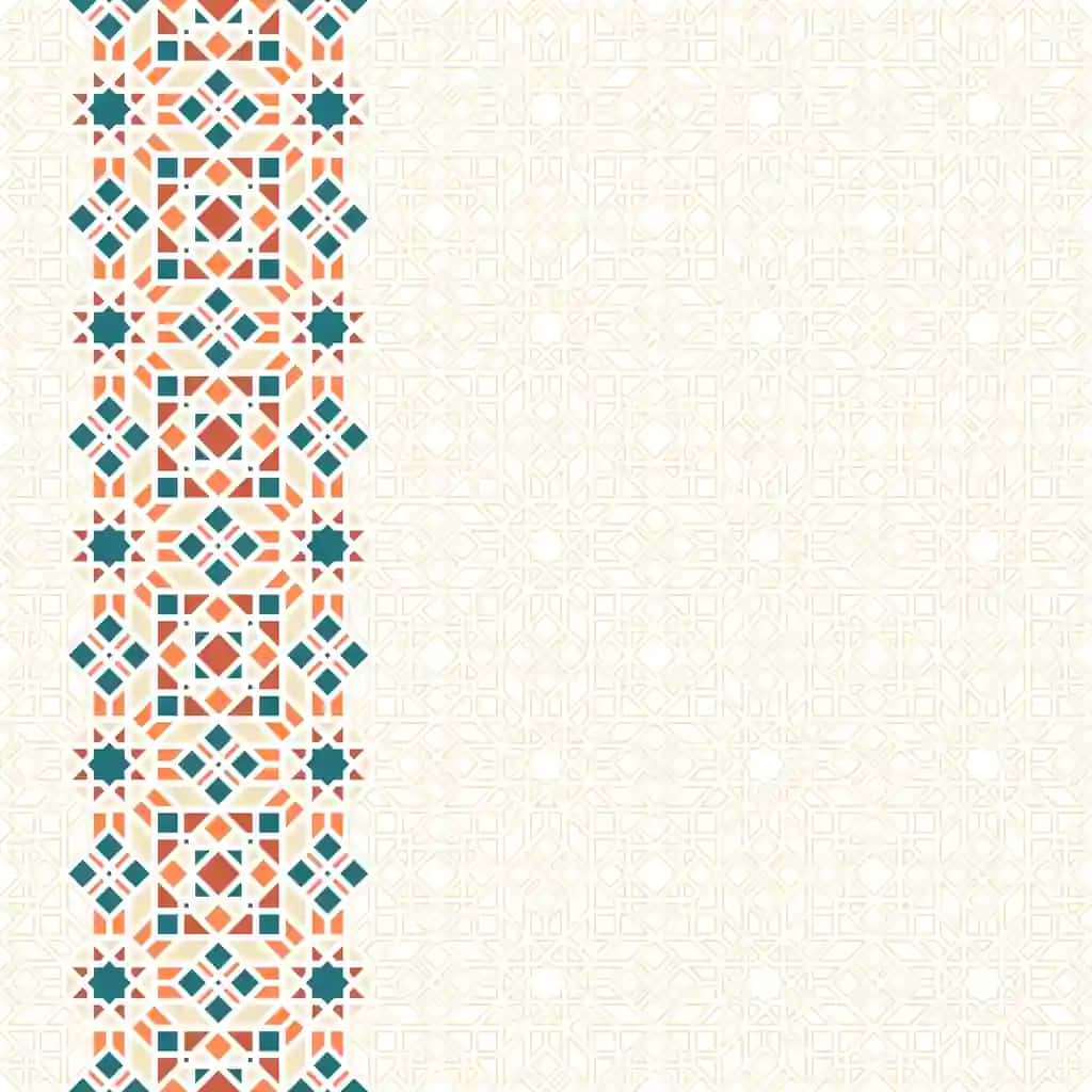 Chizma naqshli islomiy vertikal bezak dizayni | Islamic vertical ornament design with stroke pattern