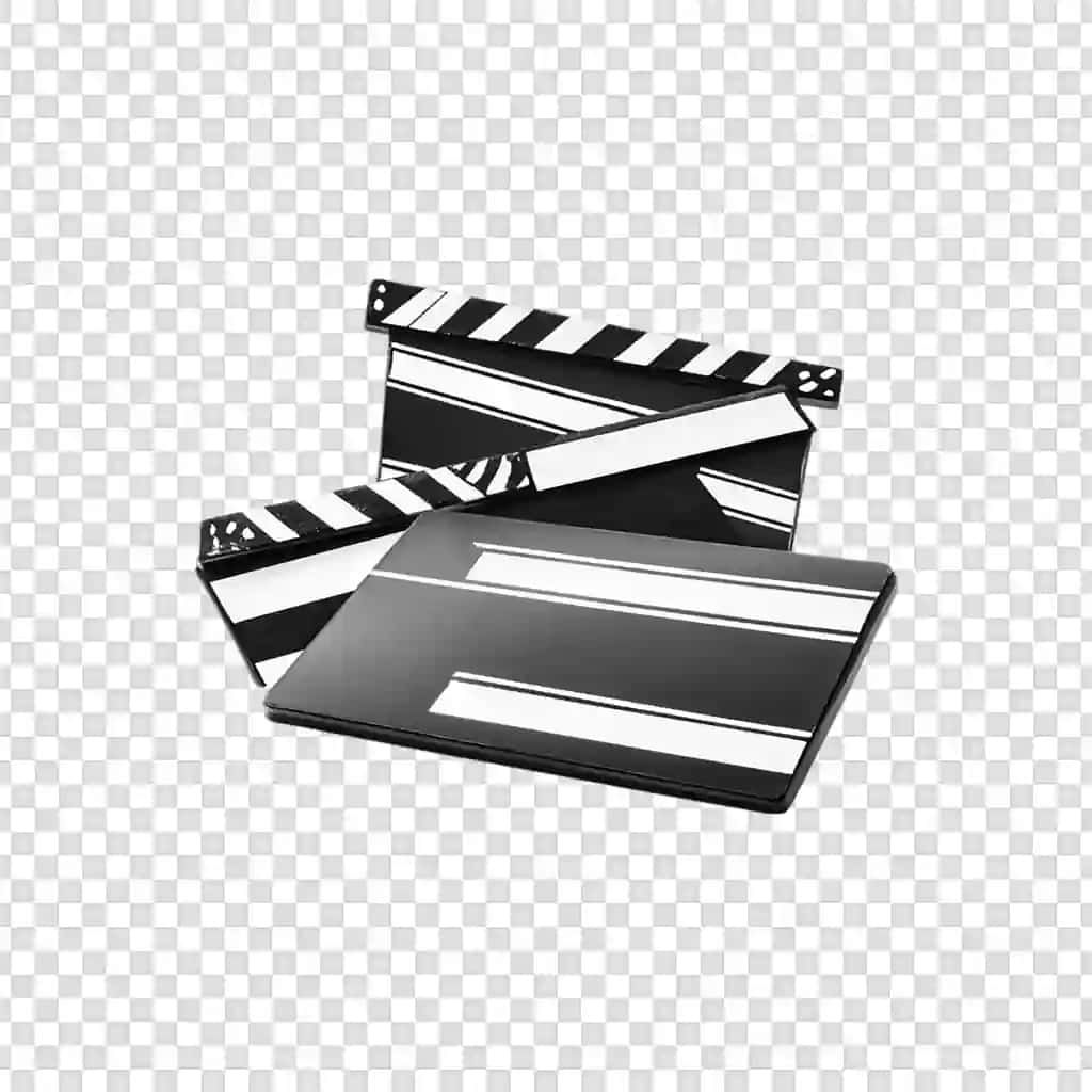 Film qarsak taxtasi izolyatsiya qilingan shaffof fon | Movie clapper board isolated transparent background