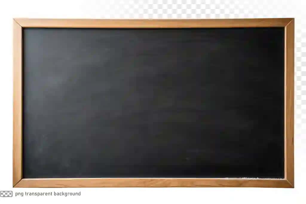 Yog'och ramkali bo'sh qora doska | Blank blackboard with wooden frame