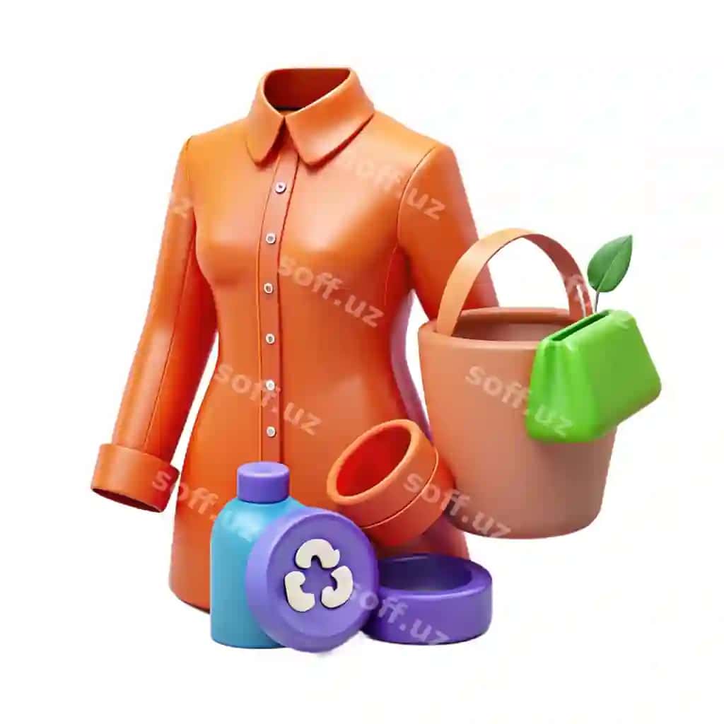 Plastik apelsin kostyum suv iqtibos plastik idishi yashil bilan | Plastic orange outfit with bottle water plastic container with green
