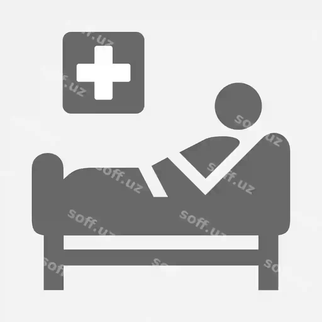 Oddiy kasalxona yotiqa vektor ikonasi oq fonda ajraltirilgan | Simple hospital bed vector icon isolated white background