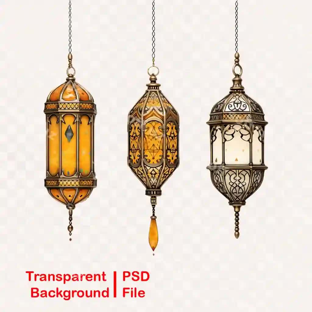 HD sifatli shaffof Ramazon fonari rasmlari | Hd quality transparent ramadan lantern images