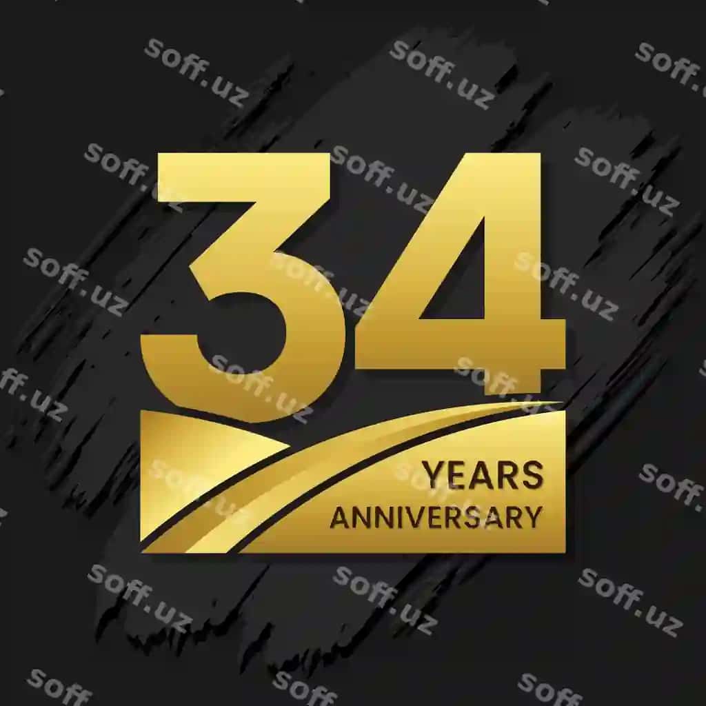 34 yillik yubileyni nishonlash yubiley shablonini | 34 years anniversary celebration anniversary celebration template