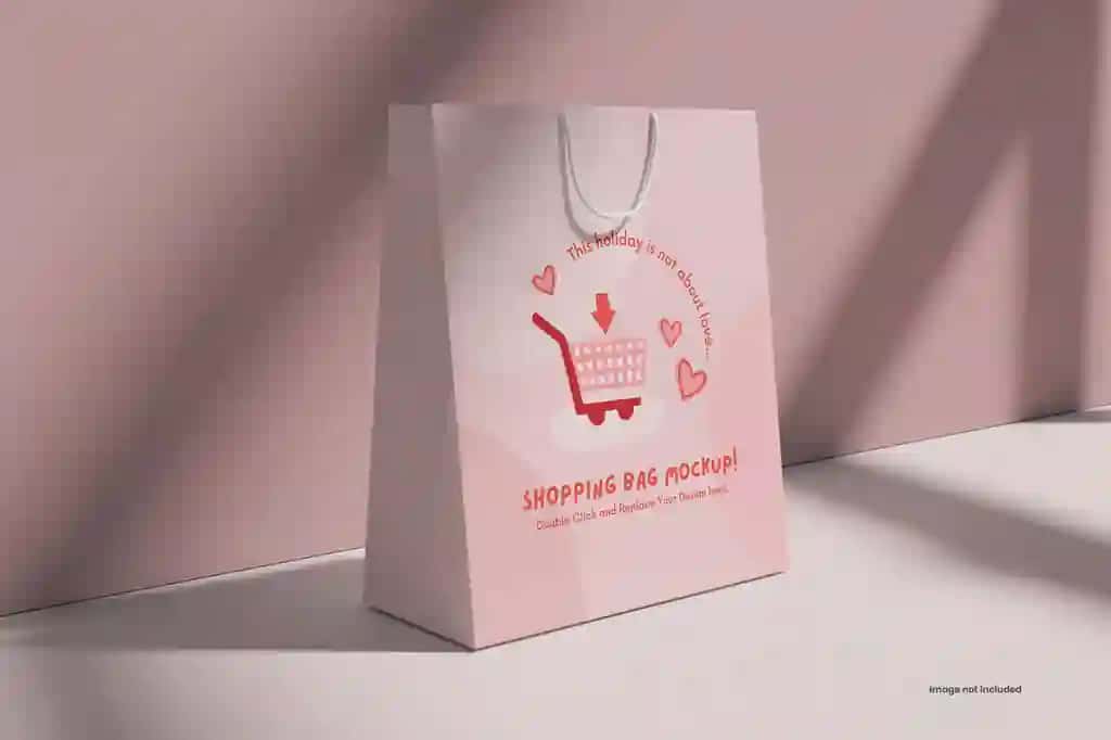 Psd xarid qilish sumkasi maketi | Psd shopping bag mockup