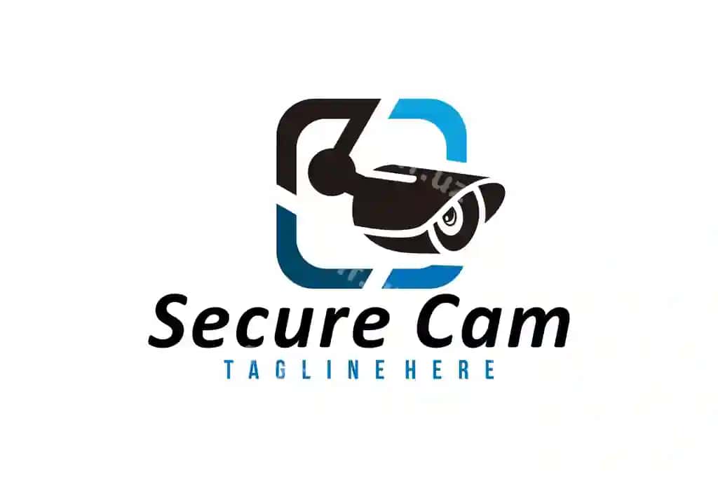 Xavfsiz kamera logotip ikon vektor ajraltirilgan | Secure cam logo icon vector isolated