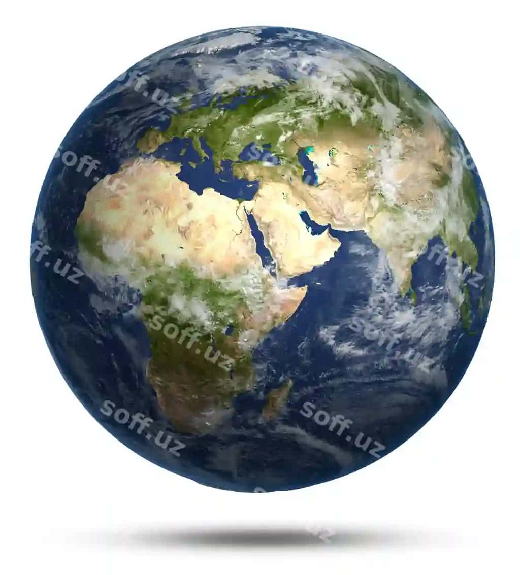 Yer sayyorasi oq tanlilar bilan izolyatsiya qilingan | Planet earth white isolated