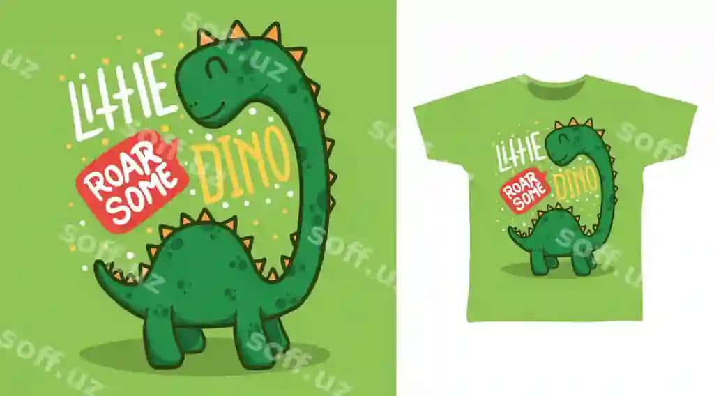 Chiroyli kichik dino futbolka san'at moda dizaynlar | Cute little dino tshirt art fashion designs