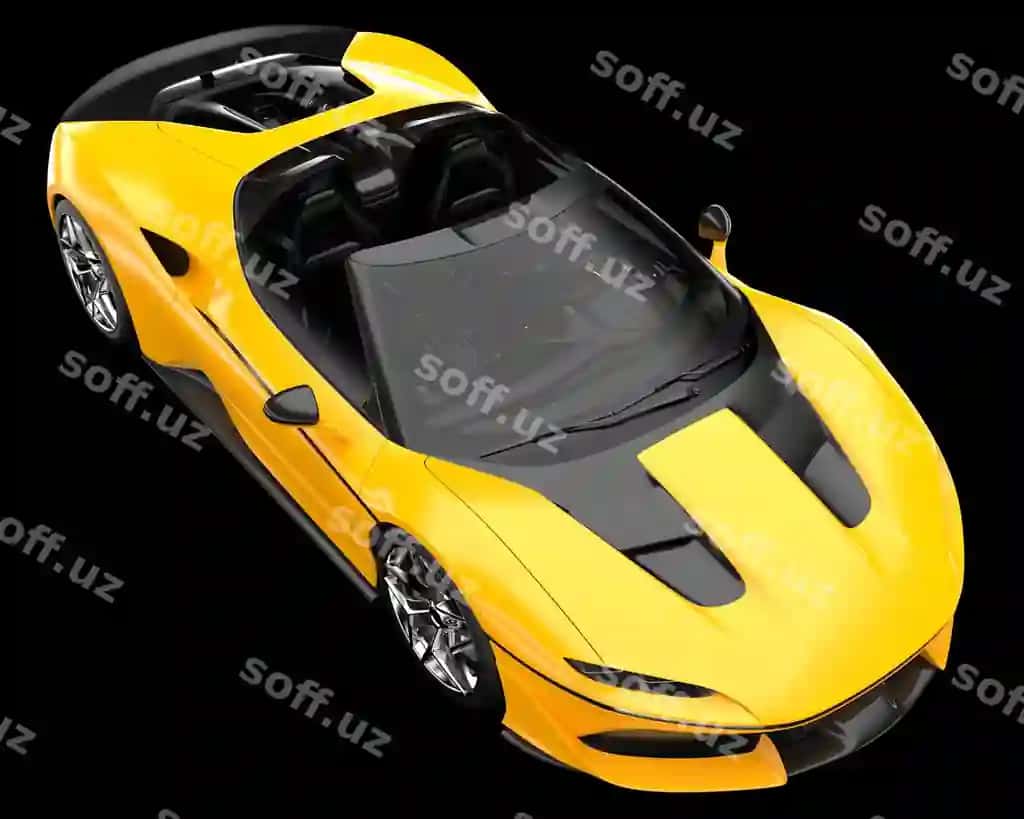 Sport avtomobilining izolyatsiyalangan fonida 3D tasvirlangan illyustratsiya | Sport car isolated background 3d rendering illustration