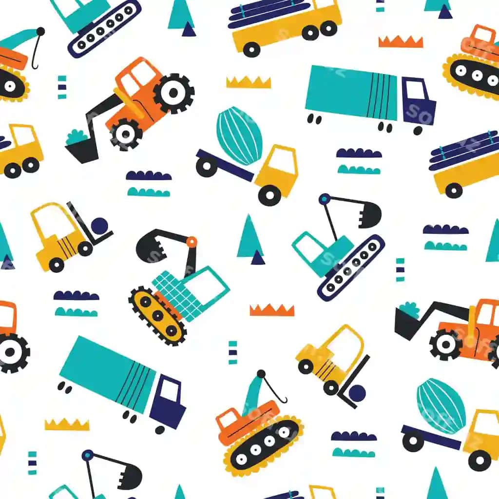 Ijodkor bolalar uchun qurilish uskunalari bilan bolalarcha choksiz naqsh | Childish seamless pattern with building equipment creative kids
