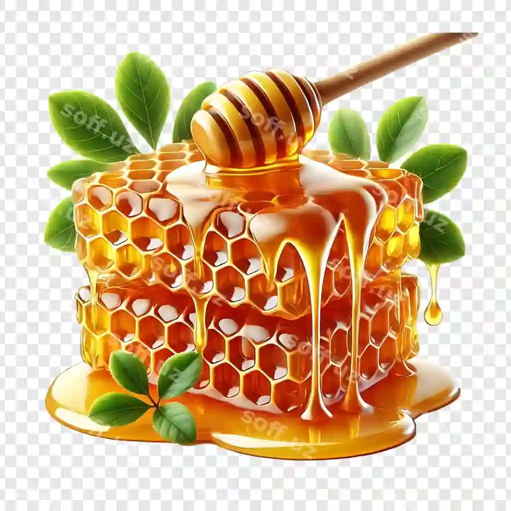 Ikkita oltin chuqurchalar qo'yilgan | Two golden honeycombs stacked