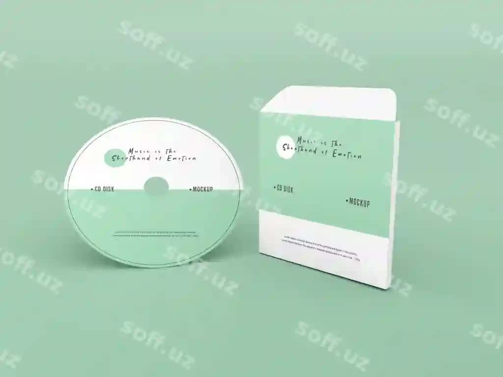Qop kompakt disk namunasi | Cover compact disc mockup