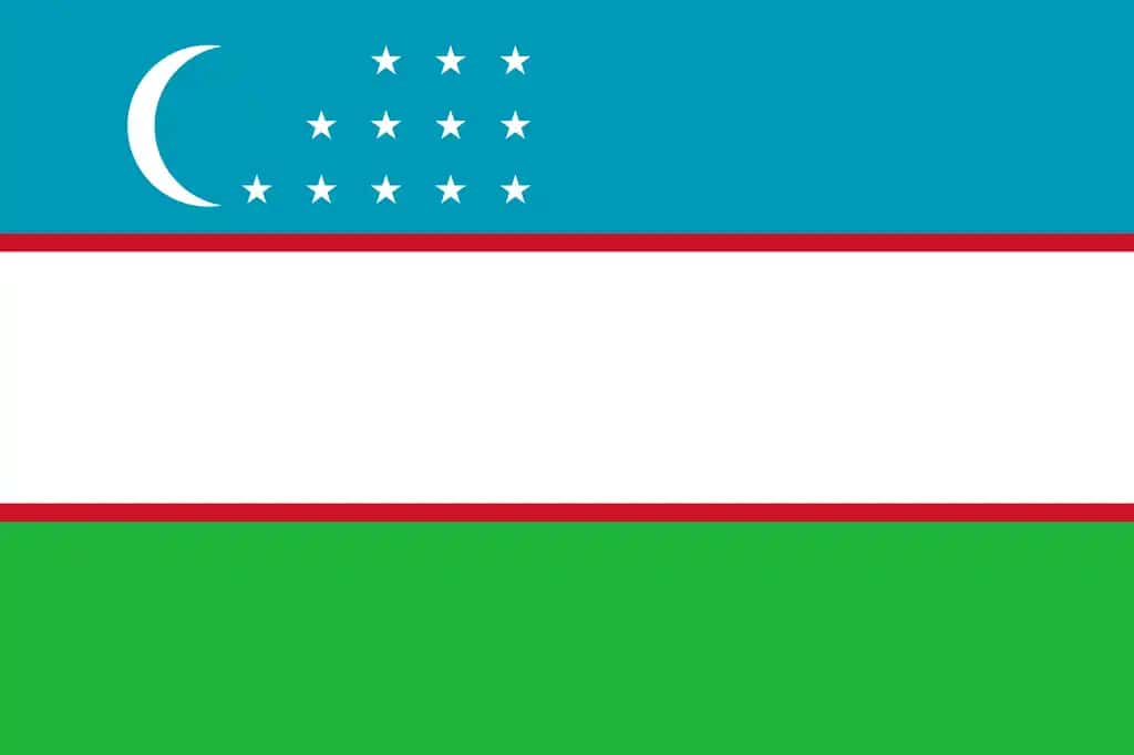 Yassi illyustratsiya O'zbekiston davlat bayrog'i | Flat illustration uzbekistan national flag