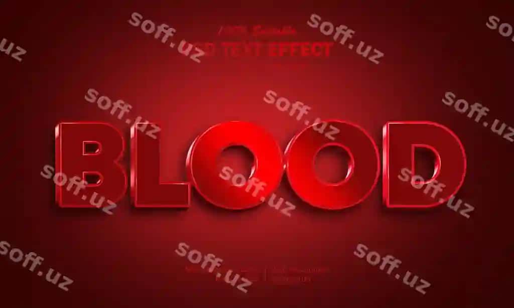 Qon matni effekti | Blood text effect
