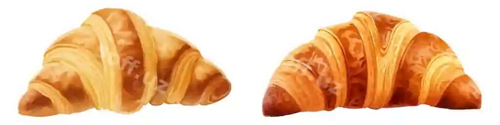 Kruassan to'plami nonvoyxonada kruassan izolyatsiya qilingan oq fon dizayni | Croissant set bakery croissant isolated white background design