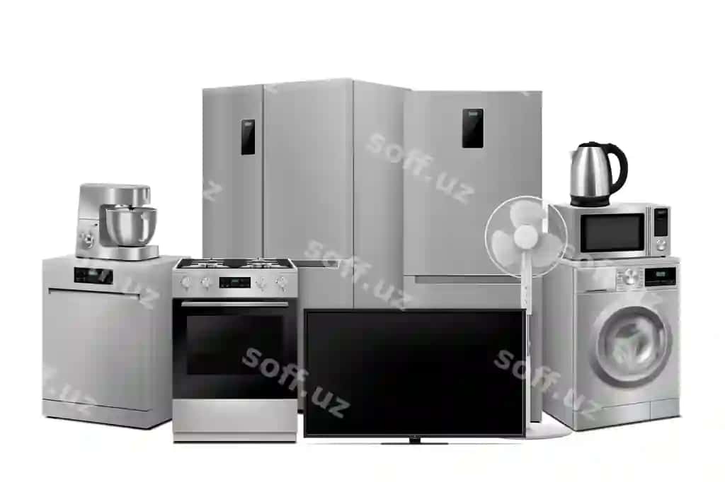 Uy jihozlari komplekti mikroto'pka, yuvish mashinasi, xolodilnik | Set household appliances microwave oven washing machine refrigerator