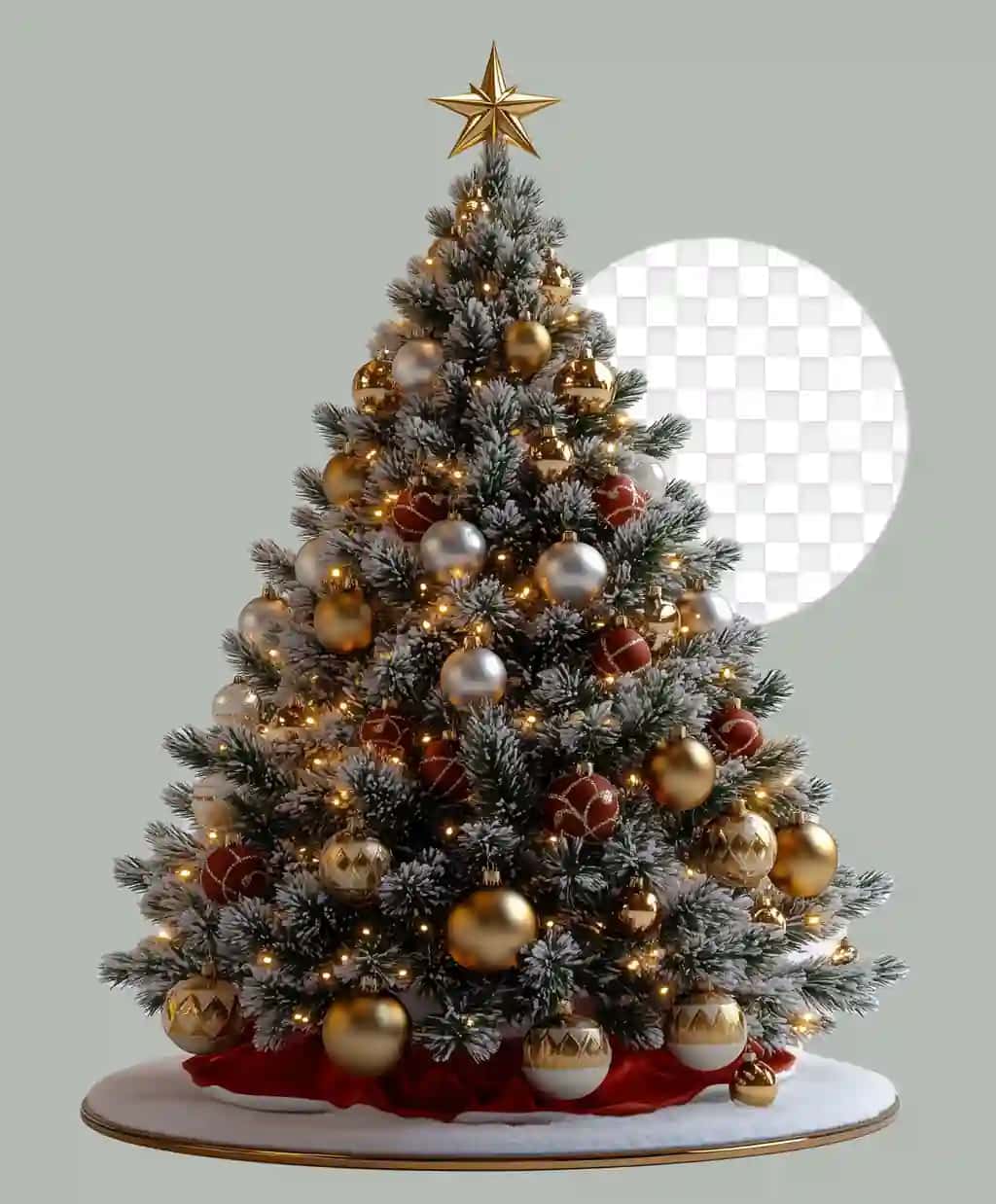 Yulduzli Rojdestvo daraxti shaffof fonni ajratib turadi | Christmas tree with star it isolated transparent background