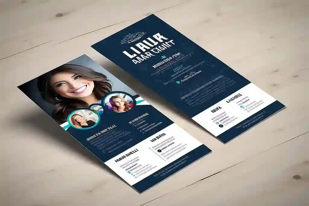 Rack card dl flyer shablon dizayni marketing agentligi tahrirlanadigan maxsus grafikalar | Rack card dl flyer template design marketing agency editable custom graphics