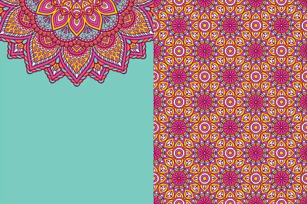 Choksiz naqsh vintage dekorativ elementlar qo'lda chizilgan fon | Seamless pattern vintage decorative elements hand drawn background