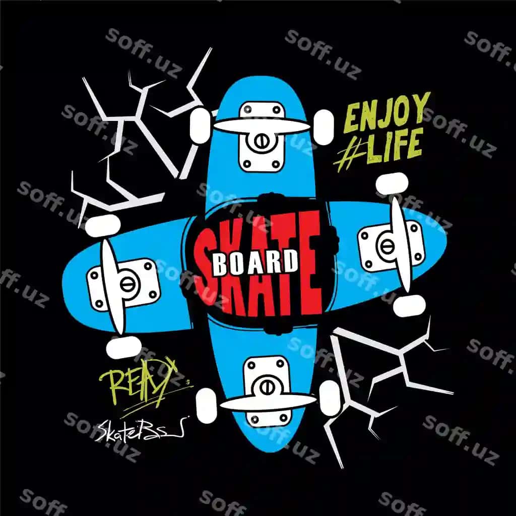 Skateboard vektor illustratsiyalari so'nggi slogannlar bilan futbolka bosmalari va boshqa narsalar | Skateboard vector illustrations with cool slogans tshirt print other