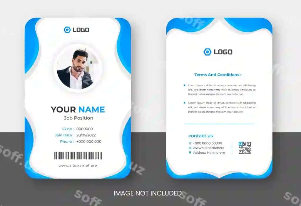 Korporativ zamonaviy professional biznes identifikatori dizayni shablon kompaniyasi | Corporate modern professional business id card design template company