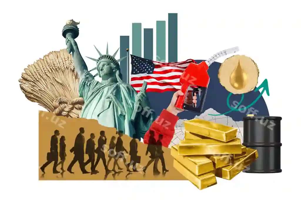 Amerikanskiy iqtisodiyot png mahsulot bozori pul moliya collage shaffof orqa fonda | American economy png commodity market money finance collage transparent background