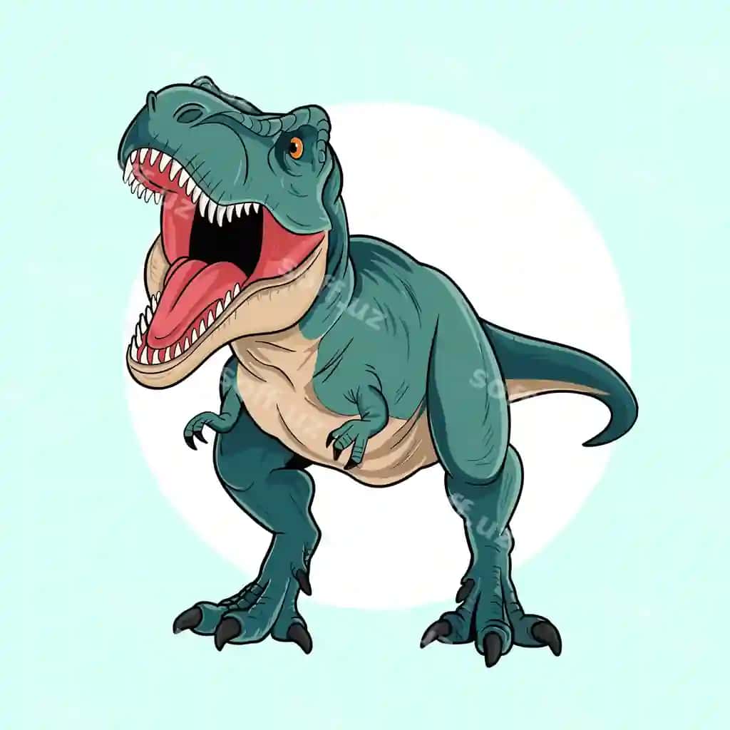 Tyrannosaurus rex trex dinosavriy vektor illustratsiyasi | Tyranosaurus rex trex dinosaur vector illustration